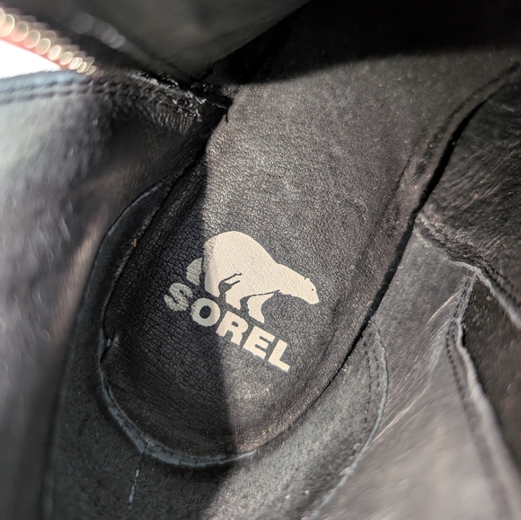 Sorel Joan Uptown Black Zip Wedge Boots (Size: 6) - Picture 7 of 7